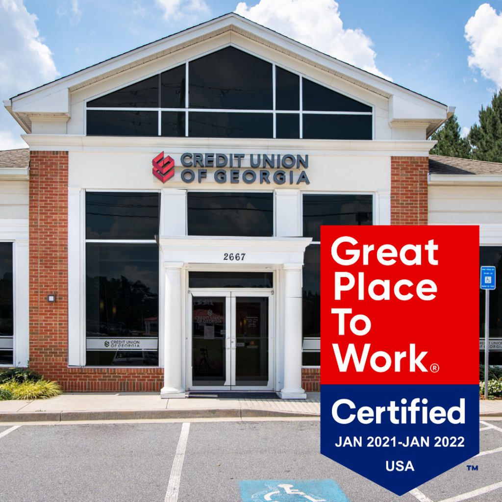 Credit Union of Georgia Named Great Place to Work Certified - CU of Georgia